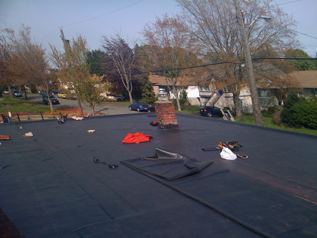Flat Re Roof EPDM Roof Victoria BC